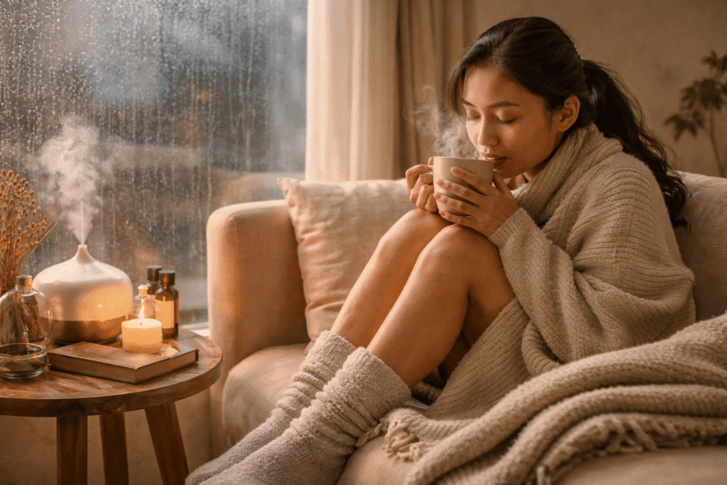 kedinginan saat musim hujan