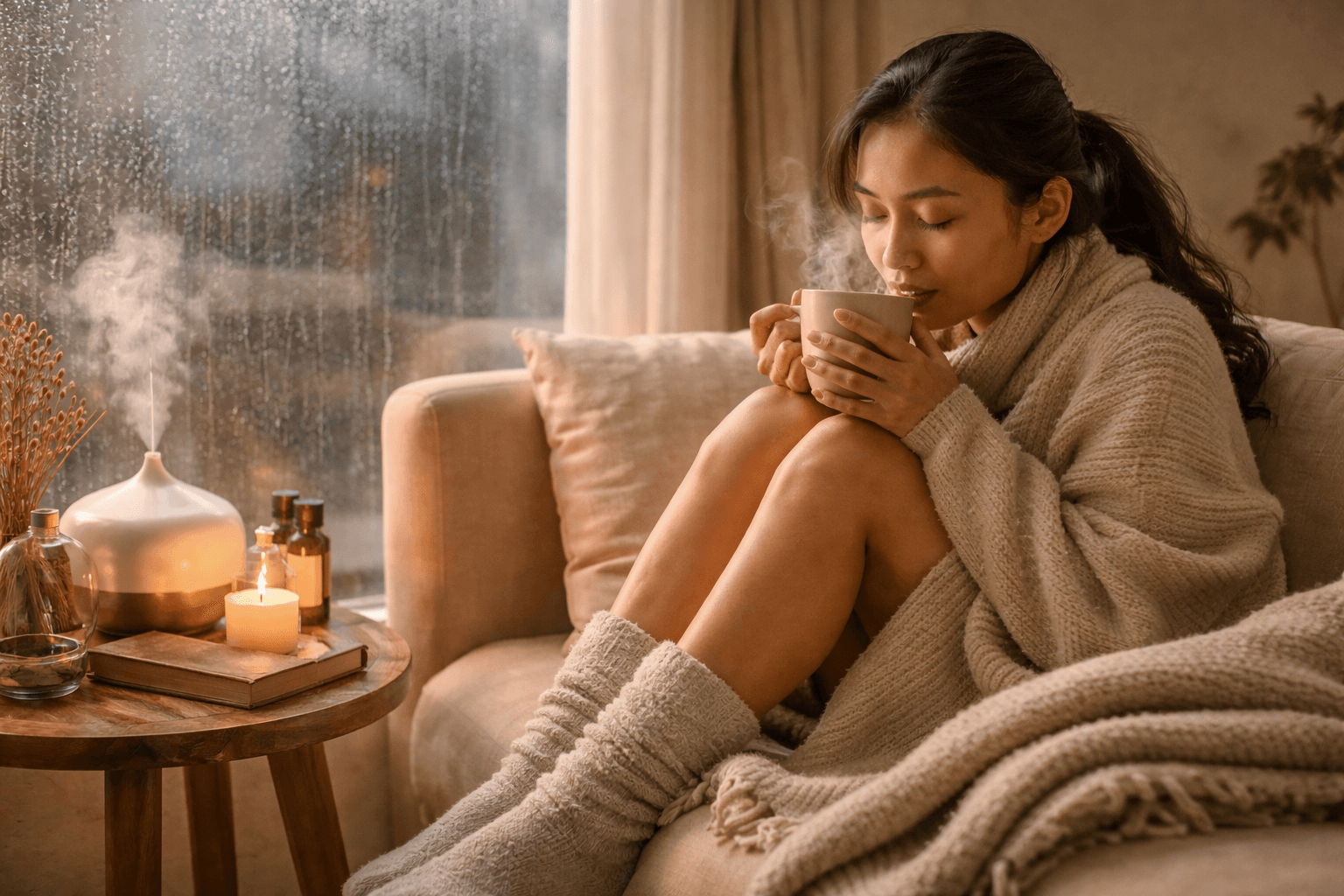 kedinginan saat musim hujan